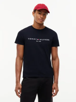 CORE TOMMY LOGO TEE JET BLACK - Gr. - M