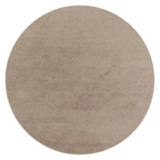 Paco Home Kurzflorteppich, Taupe, Textil, Rund, 200x200 cm, strapazierfähig, für Fußbodenheizung geeignet, Teppiche & Böden, Teppiche