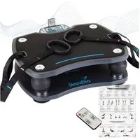 Skandika Vibrationsplatte 500 mit 3D Vibrationstechnologie, 4 Programme, 20 Stufen, inkl. Trainingsbänder, Fernbedienung + Poster, bis 120 Kg