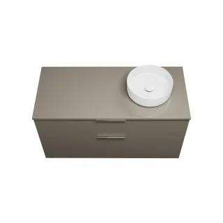 Burgbad Keramik Waschtisch-Set Eqio Grau Hochglanz/Alpinweiss, SGUN120RF2010C0001 SGUN120RF2010C0001