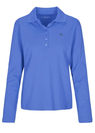 CLARINA - NOS Poloshirt, 1/1 Arm, uni 604 himmelblau - Gr. - 36