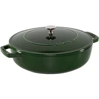 Staub Auflaufform Bräter Chistera 28 cm basilikumgrün, Gusseisen