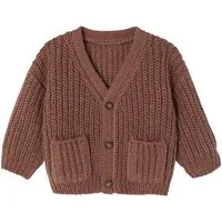 vertbaudet Strickjacke Baby Strickjacke mit V-Ausschnitt, Grobstrick