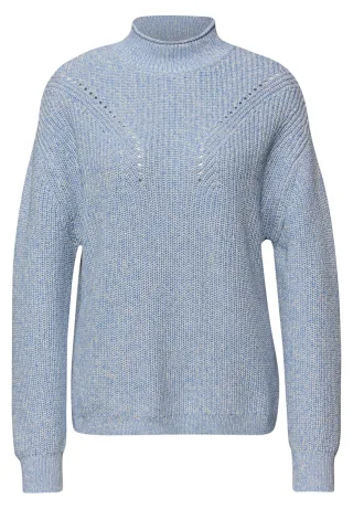 Street One - Mouline Pullover frosted blue - Gr. - 38
