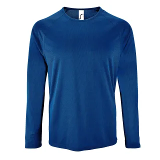SOLS Herren Sporty Langarm Performance T-Shirt (Königsblau)