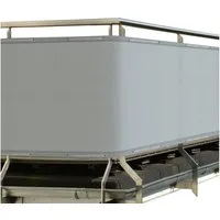 Sol Royal Balkonsichtschutz Balkon Sichtschutz PES SolVision PB2 Grau, 90x500cm mit Ösen & Kordel, wasserabweisend blickdichte 160 g/m² mit UV-Schutz