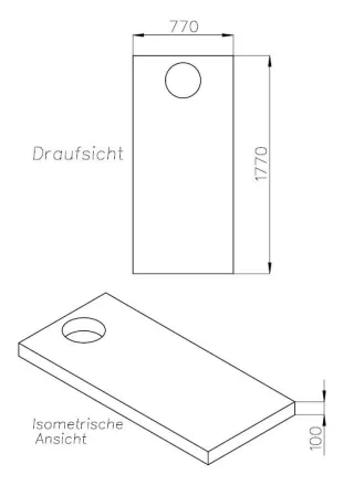 Neuesbad Wannenträger für Laufen Pro Abl. kurze Seite 180x80x4,6 SD 91048