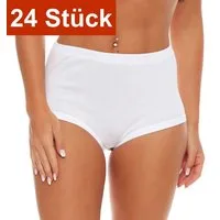 Cocain underwear Taillenslip Damen Taillen Slip geblümt weiss Baumwolle (24-St) 100% Baumwolle - ohne Seitennähte
