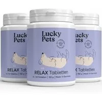 Lucky Pets Beruhigungstabletten für Hunde – Mit L-Tryptophan und Baldrian, Nahrungsergänzungsmittel für: Hunde, Katzen