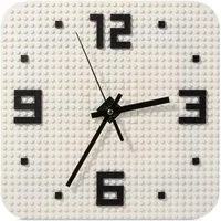 Katara Klemmbaustein Wanduhr zum Selberbauen – DIY Uhr aus Bausteine, 25×25 Konstruktionsspielsteine, 100% Kompatibel Sluban, Papimax, Q-Bricks, LEGO®