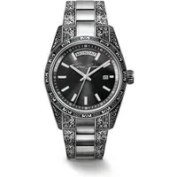 THOMAS SABO Quarzuhr REBEL AT HEART REVIVE 36 mm WA0427-201-201-36 mm, Armbanduhr, Damenuhr, Herrenuhr, Edelstahlarmband, analog, Tag