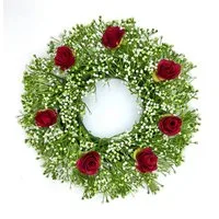 Agger Dekokranz 35 cm Frühlingskranz für die Haustür,künstlicher Blumenkranz, Sommerkranz, für Hochzeit Party Zuhause Wand Kamin