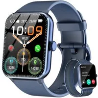 blackview Smartwatch Damen Herren mit 5 Tagen Akkulaufzeit,1,85" HD Touchscreen Smartwatch (1.85 Zoll, iOS/Android), mit Wechselband aus weichemSilikon und Ladekabel, KI-Sprachassistent, Herzfrequenz,SpO₂,Schlaf,100+ Sportmodi, 2 Armband