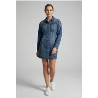 Calvin Klein Jeans Jeanskleid LS DENIM MINI DRESS Mit Rundhalsausschnitt, figurbetont