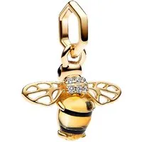 Pandora Charm-Einhänger SHINE-762672C01, Vergoldet, Zirkonia, Kristall, Gelb, Biene