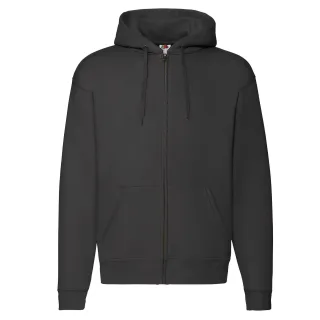 Fruit of the Loom - "Premium" Hoodie mit durchgehendem Reißverschluss für Herren (Schwarz)