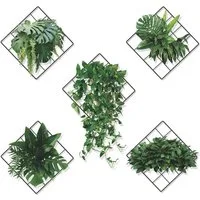 Minicloss Wandsticker Grünen Pflanzen Wandaufkleber, Efeu Blätter Wandsticker, für Küche, Schlafzimmer, Wohnzimmer