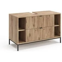 Vicco Waschbeckenunterschrank Eliza, Viking Oak, 100 x 63 cm mit 2 ausziehbaren Schubladen (1-St)