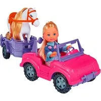 SIMBA Minipuppe Evi Love Horse Trailer