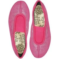 Beck Schläppchen Chic mit Ristgummi, Glanzsatin Gymnastikschuh Mit Ristgummi