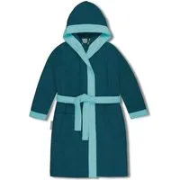 normani Kinderbademantel Kinder Bademantel aus Bio-Baumwolle Elounda, Bio-Baumwolle, Kapuze, Bindegürtel, Kinderbademantel aus weichem und schadtsofffreiem Material