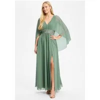 SWING Abendkleid - Abendkleid mit Cape aus Chiffon Figurbetonte Passform mit fließendem Rockteil