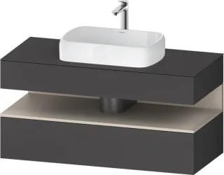 Duravit Qatego Konsolenwaschtischunterbau wandhängend Graphit Matt 1200x550x600 mm - QA4732091490000 QA4732091490000