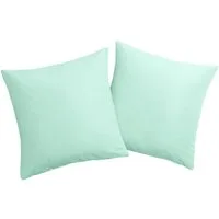 OTTO home Dekokissen Parry Microfaser, 2-er Set, unifarben, Kissenhüllen ohne Füllung, mit Reißverschluss