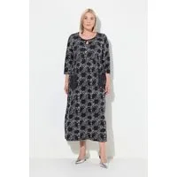 Ulla Popken Maxikleid Jerseykleid A-Linie Blumendruck