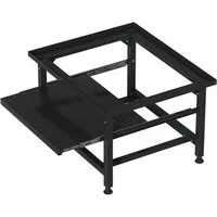 Clanmacy Waschmaschinenuntergestell Waschmaschinen Untergestell Schwarz Unterbausockel 63x54x42cm