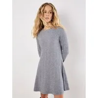 Apricot Skaterkleid Minikleid mit Waffelmuster