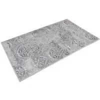 Wecon home Badematte Louis, Höhe 6 mm, rutschhemmend beschichtet, strapazierfähig, fußbodenheizungsgeeignet, Polyester, rechteckig, Vintage Orient Stil, Badezimmerteppich, waschbar