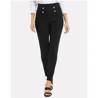 Threadbare Stoffhose THB William Trouser with Military Button (1-tlg) mit eleganten Knöpfen