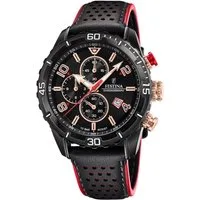 Festina Chronograph F20519/4, Armbanduhr, Quarzuhr, Herrenuhr, Stoppfunktion, Lederarmband