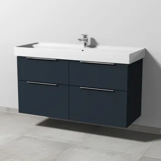 Sanipa 3way Waschtischunterbau zu Villeroy & Boch Collaro Waschtisch mit 4 Auszügen, Marine-Matt UP8381R