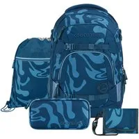 coocazoo Schulranzen Schulrucksack-Set MATE, Mäppchen, Turnbeutel Gel (3-tlg)