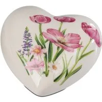 formano Dekovase Blumenzeit, Höhe: 5,5cm, Farbe: Weiß, Motiv: Blumen