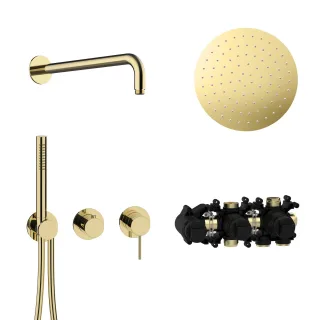 Herzbach MODUL7 Hebelmischer-Set H-RB250 Wandarm Regenbrause Ø25,0cm , 70.702712.1.03 70.702712.1.03