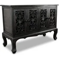 livasia Sideboard Sideboard Massivholz Akazie 100x35x70cm handgeschnitzt aus Thailand