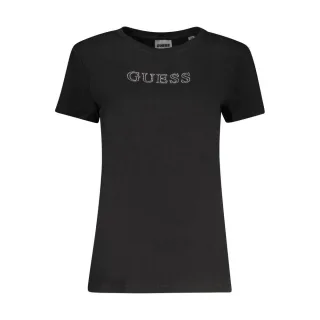 Guess Jeans Schwarzes Baumwolle Damen T-Shirt
