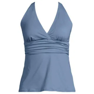 Tankinitop mit V-Ausschnitt für Damen in D-Cup, Damen, size: regular, Sonstige, Nylon-Mischung, by Lands' End