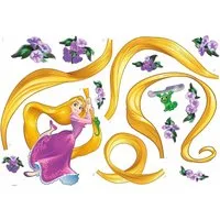 Komar Wandtattoo Rapunzel - Größe 100 x 70 cm, selbstklebend, Wandsticker, Kinderzimmer