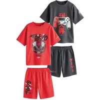 Next Pyjama 2er-Pack kurze Schlafanzüge aus 100 % Baumwolle (4 tlg)