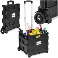 tectake Einkaufstrolley Shopping-Trolley, mit 46 l Fassungsvermögen, lässt sich klappen, Gefertigt aus Hartschale, mit Teleskopgriff, leichtgängige Laufrollen
