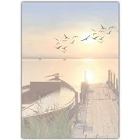 LYSCO Briefpapier Motivpapier Sommer, Sonne, Urlaub DIN A4, gut beschreibbar, sommerliche Atmosphäre, für alle Drucker geeignet.
