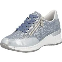 Rieker Sneaker mit Lettern bedruckt, Freizeitschuh, Halbschuh, Schnürschuh