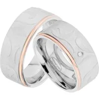 Trauringe123 Trauring Hochzeitsringe Verlobungsringe Trauringe Eheringe Partnerringe aus Edelstahl GOLD Platiert JE84
