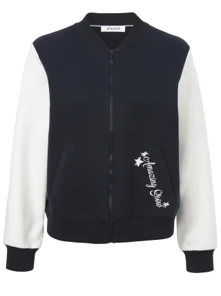 eiszeit - Jacke Stehkragen 1/1 Arm Zipper navy / offwhite - Gr. - 44