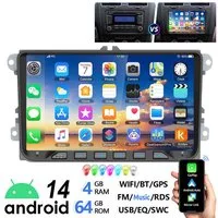 ESSGOO 9" Android 14 64G Für VW GOLF 5 6 Touran Tiguan Polo Passat Caddy EOS Autoradio (DAB+ (optional), FM, RDS, Carplay Android Auto GPS Navi Touchscreen Bluetooth FM RDS WIFI USB)
