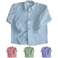 German Wear Trachtenhemd GW1223-EW Kinder Trachtenhemd für Trachtenhosen Trachtenmode mit Edelweiß karo